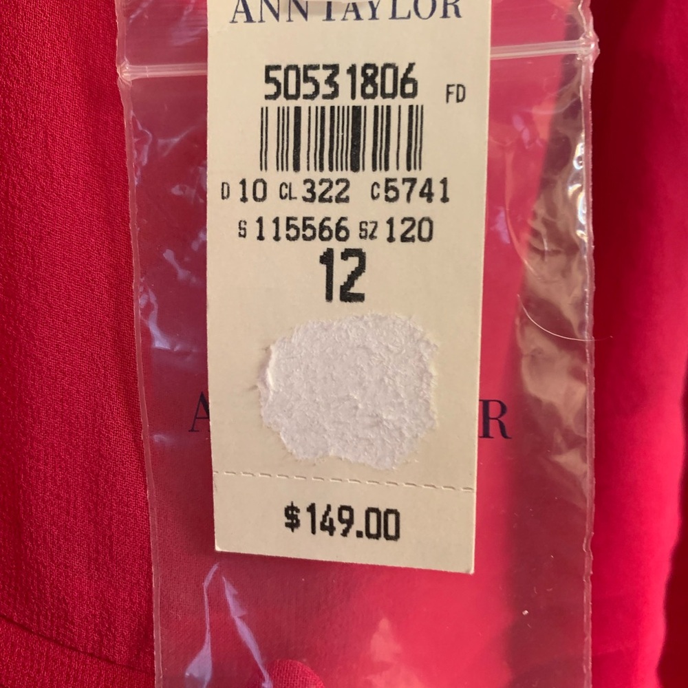 New Ann Taylor dress with tags! Hot pink/fuchsia color!